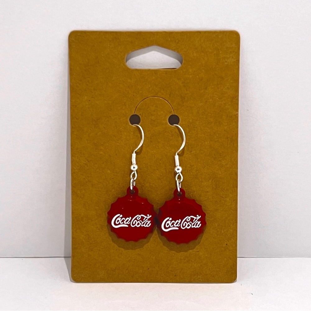Coca Cola Bottle Cap Earrings